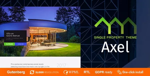Axel v1.1.0 - Single Property Real Estate Theme