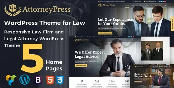 Attorney Press v2.1.5 - Lawyer WordPress Theme