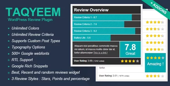 Taqyeem v2.7.0 - WordPress Review Plugin