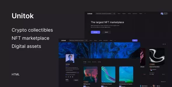 Unitok - NFT Marketplace HTML Template