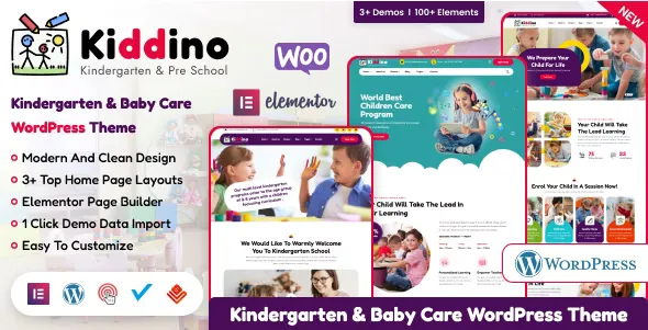 Kiddino v1.0.5 - Kids & Kindergarten WordPress Theme