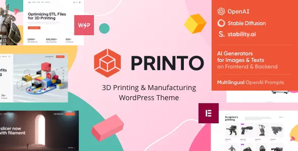 Printo v1.5 - 3D Printing & Manufacturing WordPress Theme