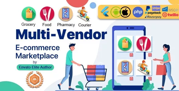 GoMarket v1.5.0 - Food, Grocery, Pharmacy & Courier Delivery App (Multi-Vendor Marketplace)