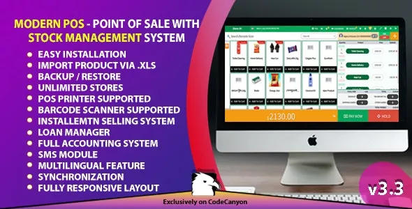Modern POS v3.3 - Point of Sale with Stock Management System