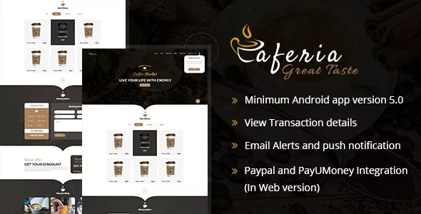 Caferia v1.4 - Restaurant Food Order and Delivery Web and Mobile App