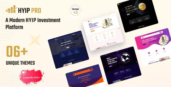 HYIP PRO v4.1 - A Modern HYIP Investment Platform