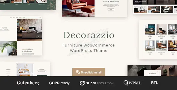 Decorazzio v1.1.0 - Interior Design and Furniture Store WordPress Theme