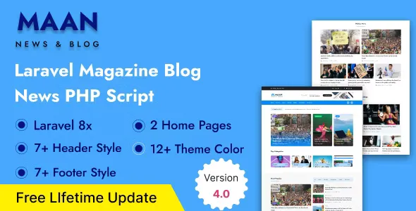 Maan News v4.0 - Laravel Magazine Blog & News PHP Script