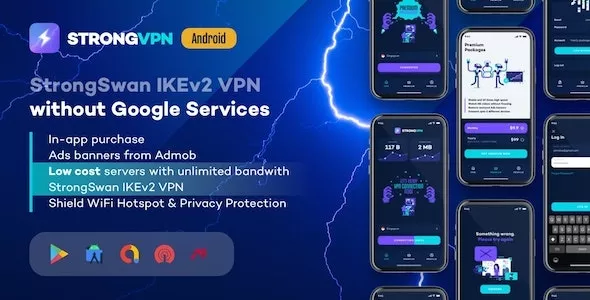 StrongVPN v3.1 - StrongSwan IKEv2 VPN Stable & Free VPN Proxy for Android