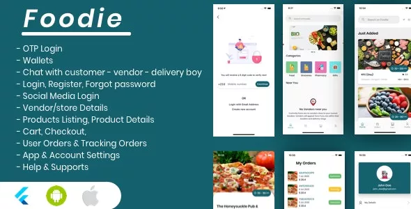 Foodie v1.6.0 - Flutter Grocery, Food, Pharmacy, Store Delivery Mobile App
