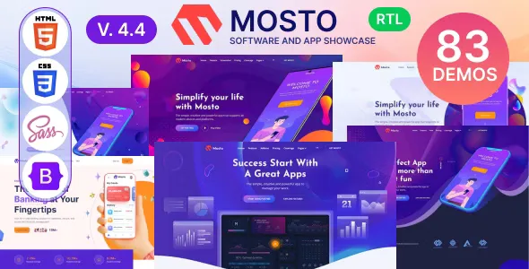 Mosto v4.4 - App Landing Page