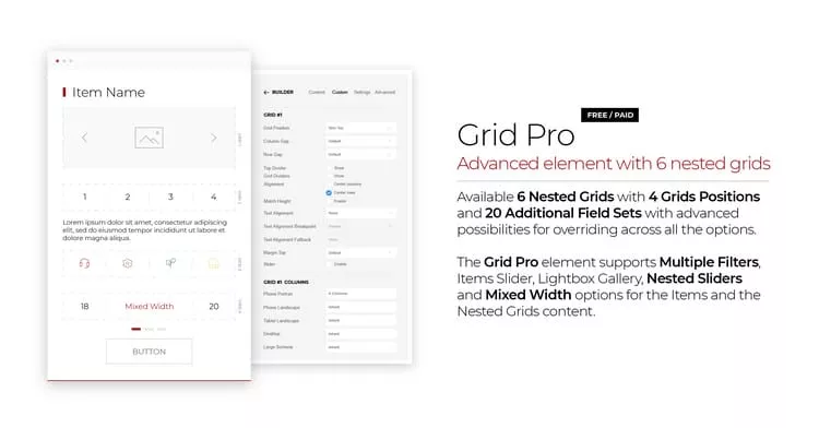 Grid Pro v1.4.7 - Custom YOOtheme Pro Element