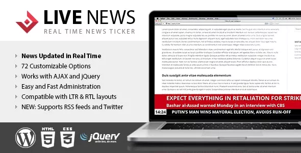Live News v2.18 - Real Time News Ticker