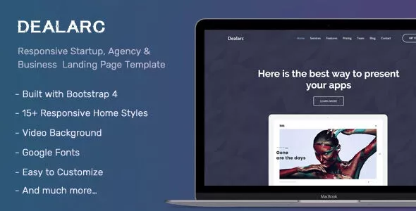 Dealarc v2.0 - Responsive Startup, Agency & Business Landing Page Template