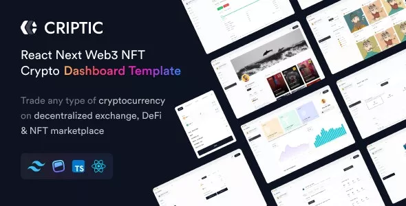 Criptic v1.6.0 - React Next Web3 NFT Crypto Dashboard