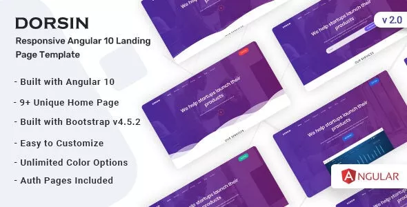 Dorsin v2.0 - Angular 10 Landing Page Template