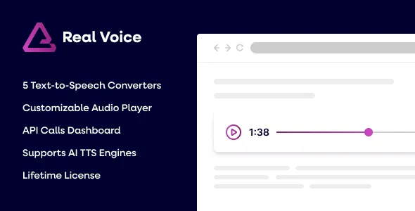 Real Voice v1.20 - AI Text to Speech Plugin for WordPress