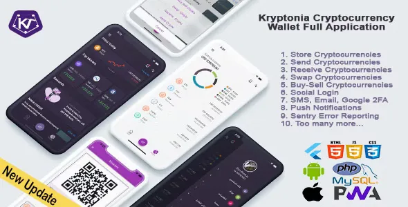 Kryptonia v2.0 - Cryptocurrency Wallet App