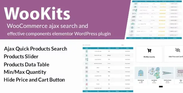 Wookits v1.1.0 - WooCommerce Ajax Search and Effective Components Elementor WordPress Plugin
