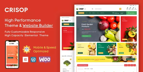 Crisop v1.1.0 - Elementor Grocery Store & Organic Food WooCommerce Theme