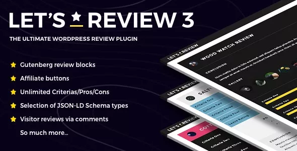 Let's Review v3.4.3 - WordPress Plugin With Affiliate Options