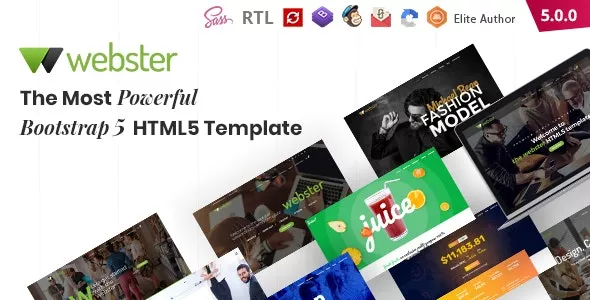 Webster v5.0.0 - Responsive Multipurpose HTML5 Template