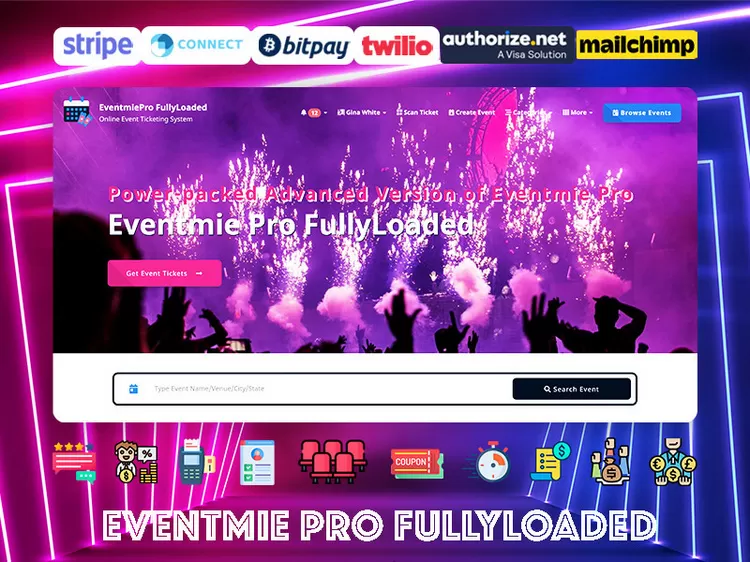 Eventmie Pro FullyLoaded v1.8 - Event Management Software for Event Booking & Sell Tickets Online