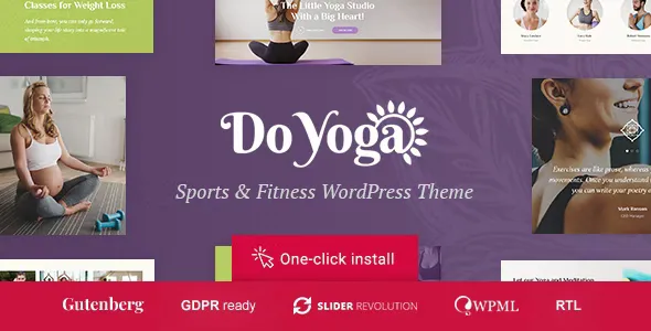 Do Yoga v1.2.1 - Fitness Studio & Pilates Club WordPress Theme