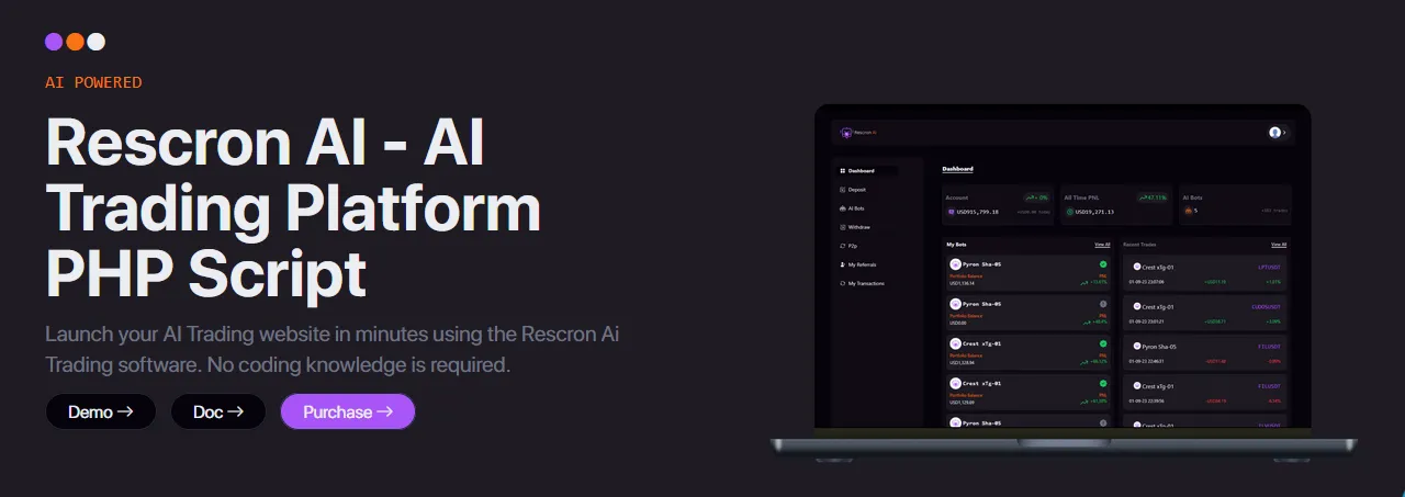 Rescron AI v2.0.0 - AI Trading Platform PHP Script