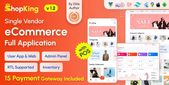 ShopKing v1.1 - eCommerce App with Laravel Website & Admin Panel with POS