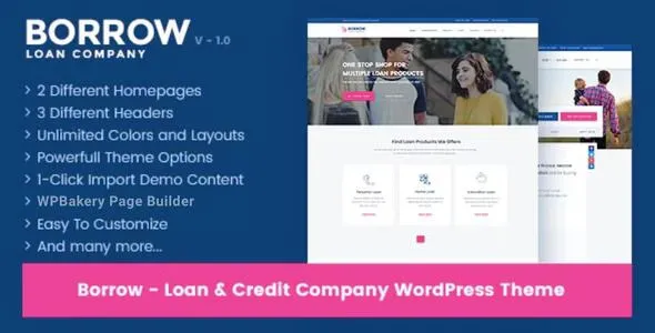 Borrow v1.6.5 - Loan Company Responsive WordPress Theme
