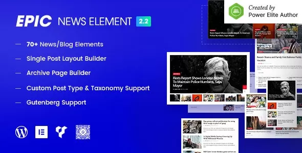 Epic News Elements v2.3.7 - News Magazine Blog Element & Blog Add Ons for Elementor & WPBakery Page Builder