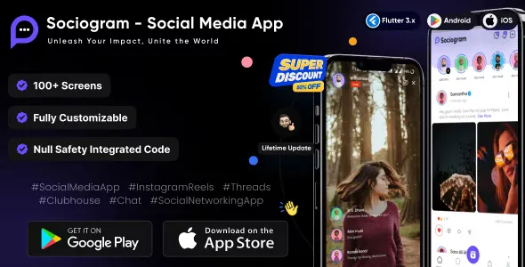 Sociogram - Social Media App - Instagram Reels - Social Networking App