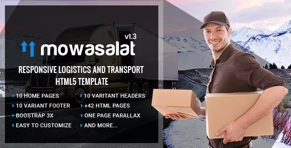 Mowasalat v1.3 - Responsive Logistics and Transport HTML5 template
