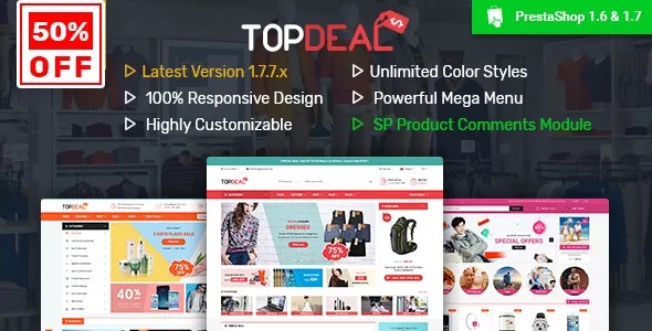 TopDeal v2.8.2 - Multipurpose Responsive PrestaShop 1.6 & 1.7 Theme