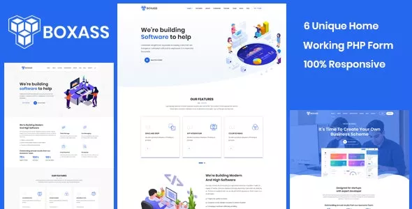 Boxass v1.2 - Startup Landing Page Template