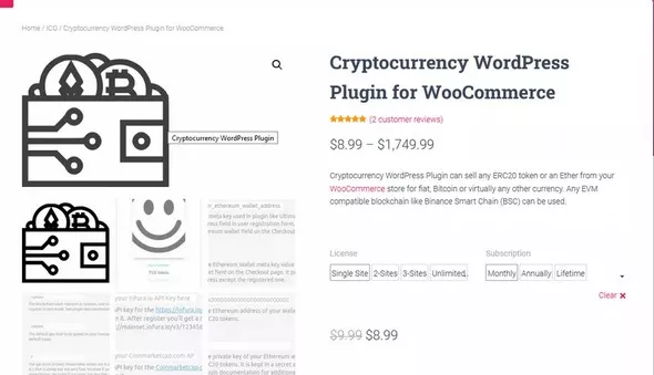Cryptocurrency WordPress Plugin Premium v3.14.5 - Sell ERC20 Tokens for Fiat or Bitcoin