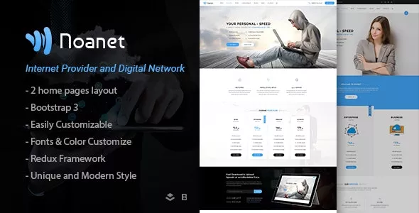 Noanet v2.17 - Internet Provider And Digital Network WordPress Theme