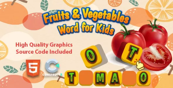 Fruits & Vegetables Word for Kids