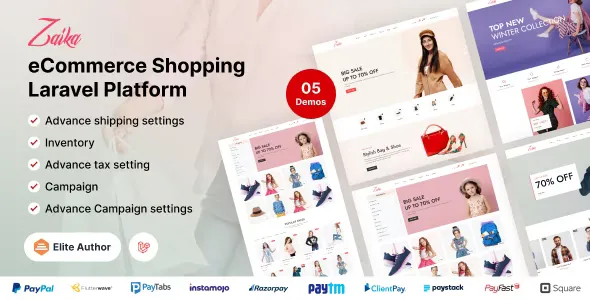 Zaika eCommerce CMS v2.0.6 - Laravel eCommerce Shopping Platform