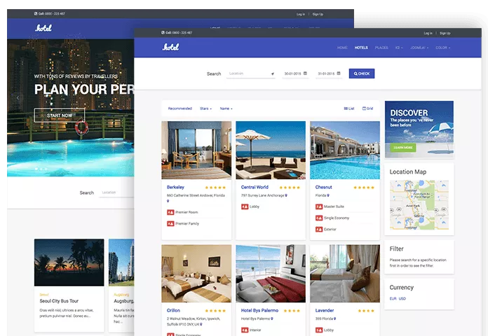 JA Hotel v2.0.1 - Responsive Joomla Template for Hotel Booking and Travel Websites