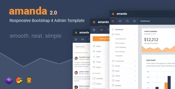 Amanda v2.0 - Responsive Bootstrap 4 Admin Template