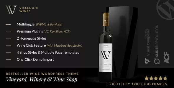 Villenoir v5.8.4 - Vineyard, Winery & Wine Shop WordPress Theme