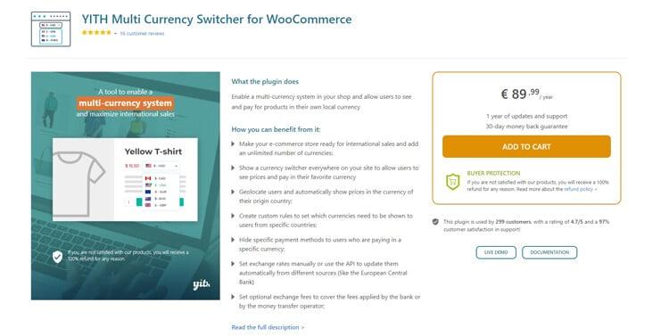YITH Multi Currency Switcher for WooCommerce v1.15.0