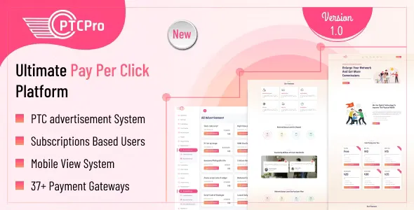 PTC Pro v1.2 - A Complete Pay Per Click Platform - nulled