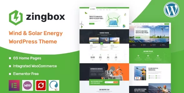 Zingbox v1.0.8 - Wind & Solar Energy WordPress Theme