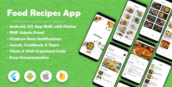 Food Recipes Flutter App (Android & iOS) v1.7