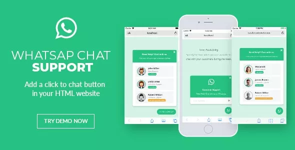 WhatsApp Chat Support - jQuery Plugin