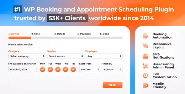 Bookly Pro v8.0 - Appointment Booking and Scheduling Software System