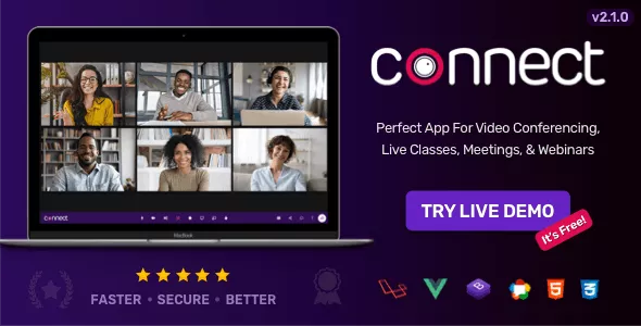 Connect v2.2.0 - Video Conference, Online Meetings, Live Class & Webinar, Whiteboard, Live Chat